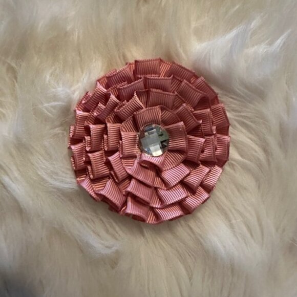 Dusty Rose 3" Ribbon Flower      7642 - Picture 1 of 2